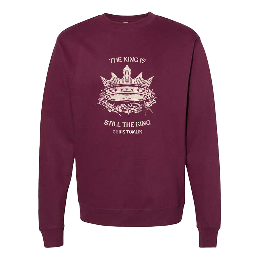 King Is Still The King  Maroon Crewneck